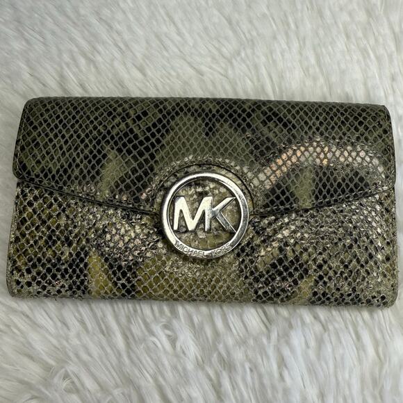 Michael Kors Snake Pattern Wallet - Picture 1 of 10